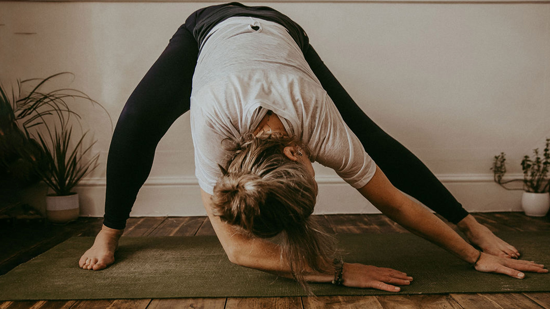 Lady doing yoga pose