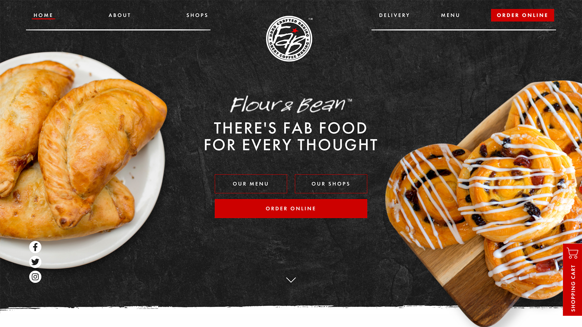 Flour and Bean homepage