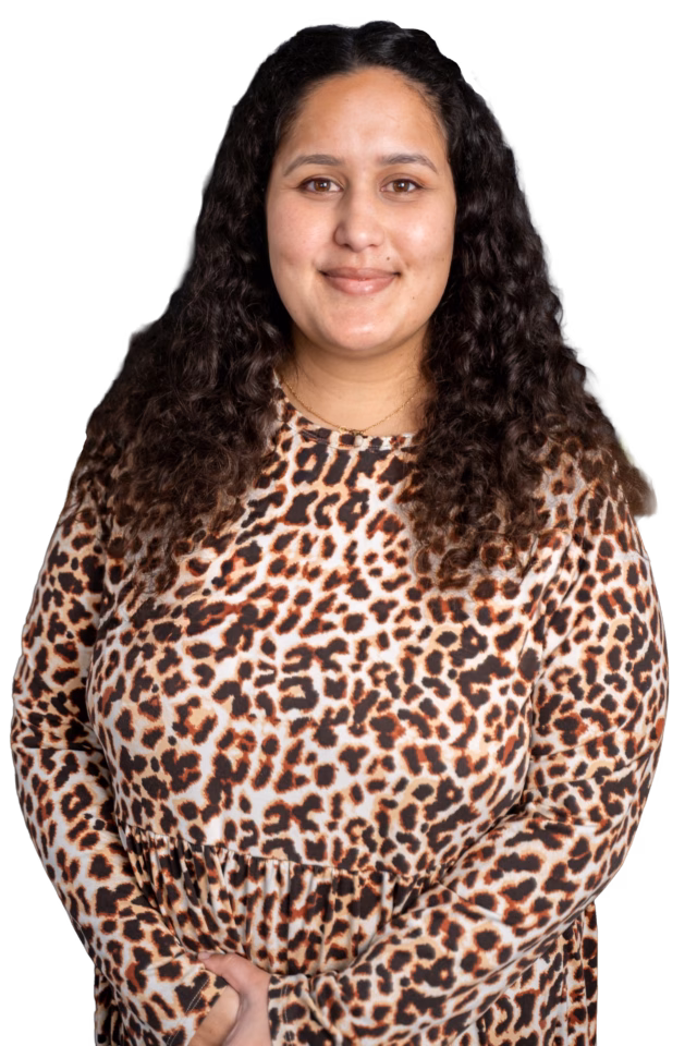 Mia smiling at camera